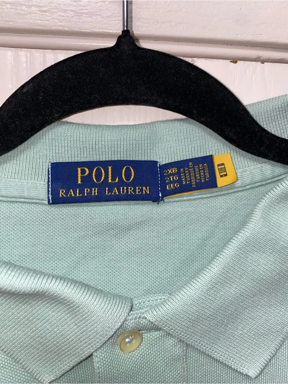 Polo Ralph Lauren Men’s 2XB Big Pony Polo Shirt Mint Green Short Sleeve